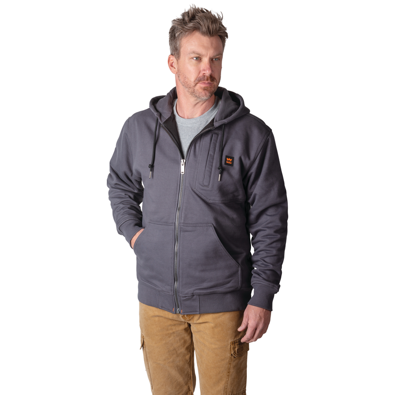 3lb Heavyweight Full Zip DWR Fleece Hoodie image number 2