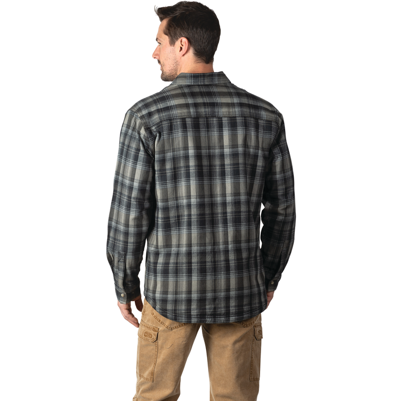 Lone Oak Sherpa-Lined Stretch Flannel Jac-Shirt image number 4