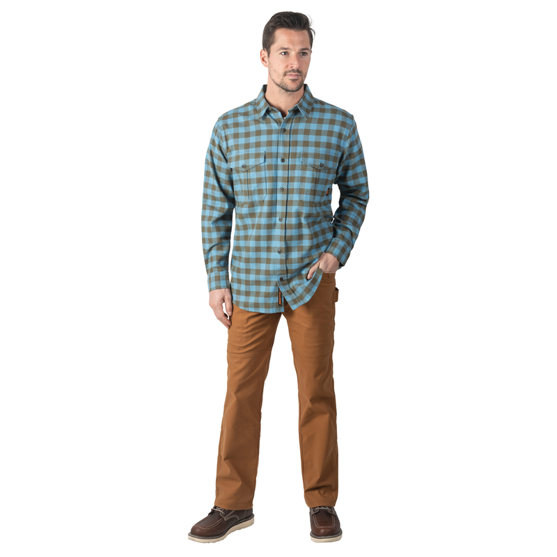 Wagu Heavyweight Brushed Flannel Work Shirt image number 2