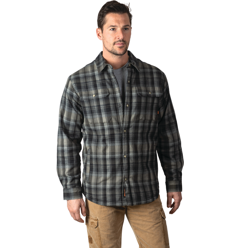 Lone Oak Sherpa-Lined Stretch Flannel Jac-Shirt image number 3