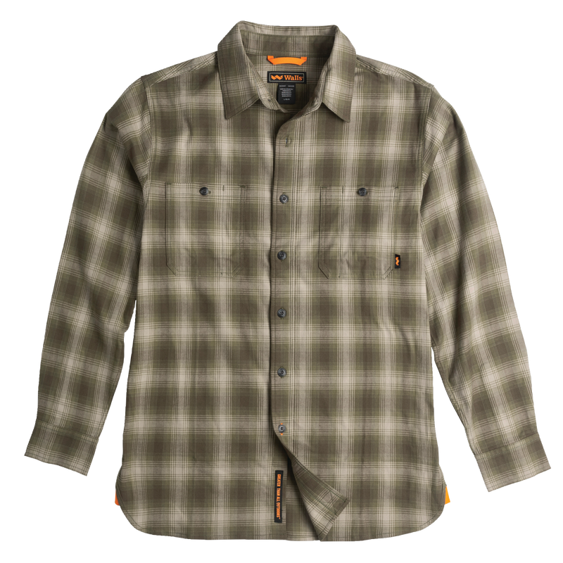 Longhorn Midweight Brushed Flannel Stretch Work Shirt image number 0