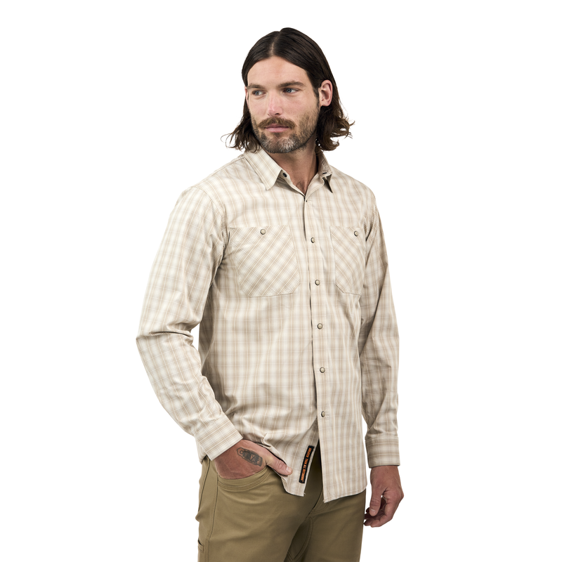 Simms Big Sky Shirt - Men's Driftwood Plaid, XXL