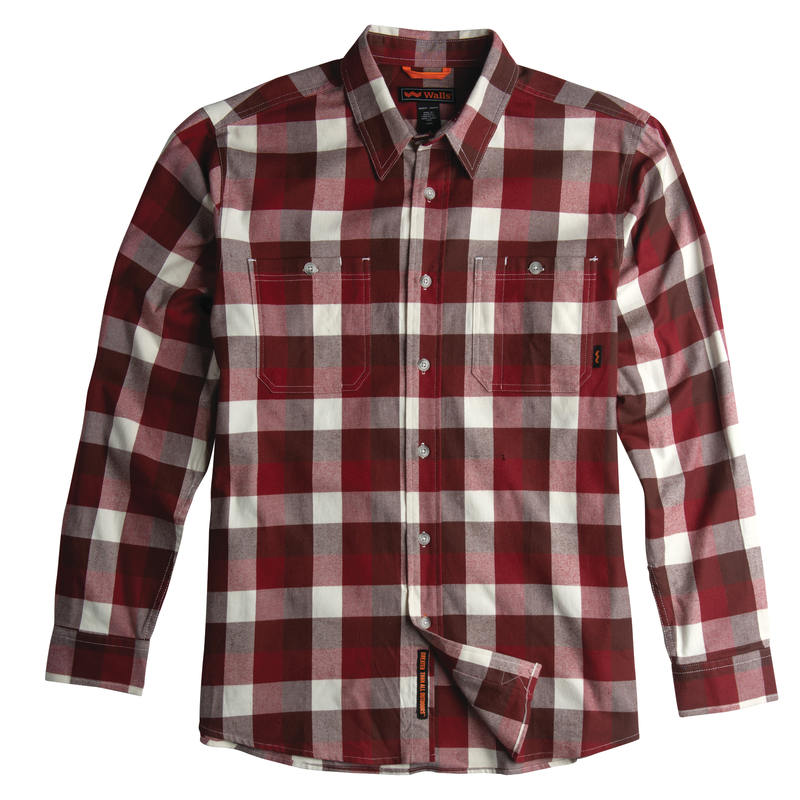 Longhorn Midweight Brushed Flannel Stretch Work Shirt image number 0