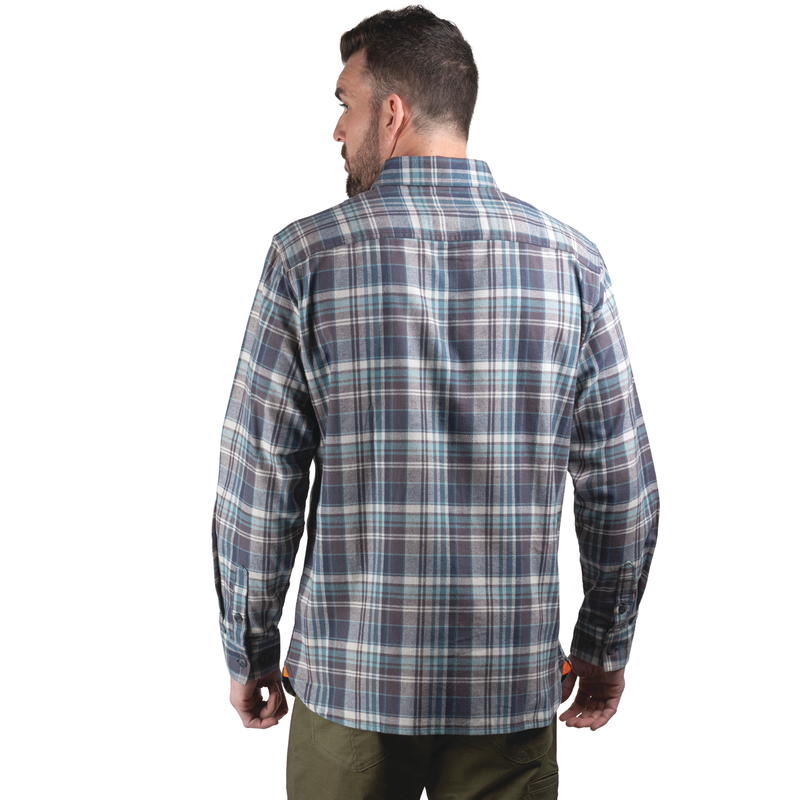 Longhorn Midweight Brushed Flannel Stretch Work Shirt image number 4