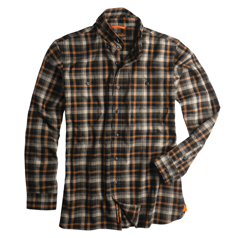 Longhorn Midweight Brushed Flannel Stretch Work Shirt image number 1