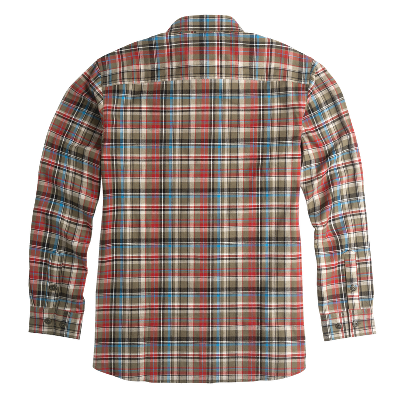 Longhorn Midweight Brushed Flannel Stretch Work Shirt image number 1