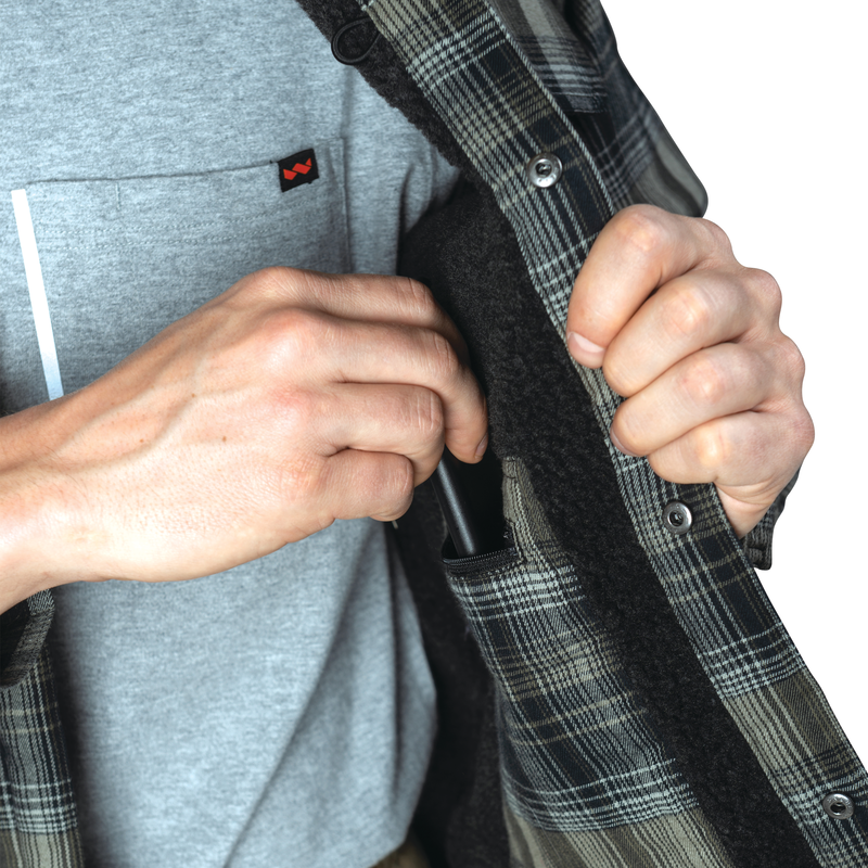 Lone Oak Sherpa-Lined Stretch Flannel Jac-Shirt image number 2