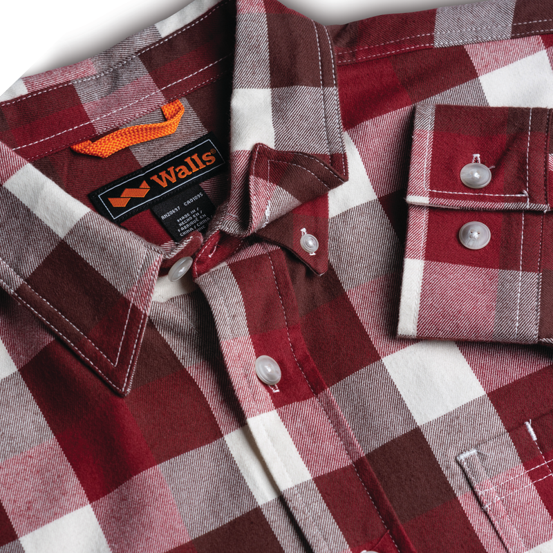 Longhorn Midweight Brushed Flannel Stretch Work Shirt image number 2