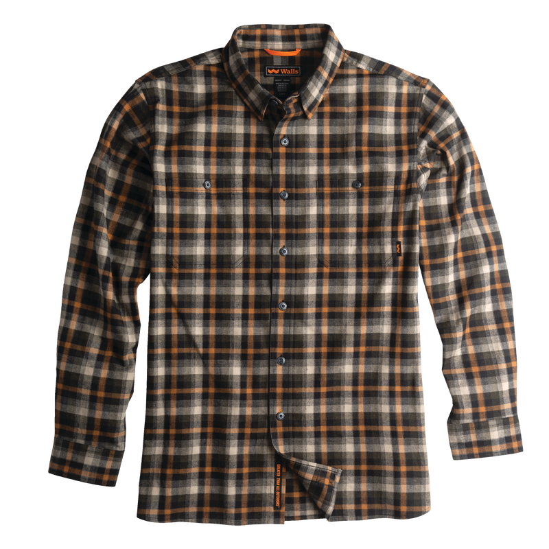Longhorn Midweight Brushed Flannel Stretch Work Shirt image number 0