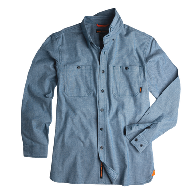 Short-Sleeved Denim Workwear Shirt - Men - Ready-to-Wear