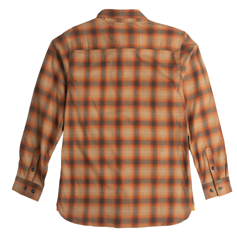 Longhorn Midweight Brushed Flannel Stretch Work Shirt image number 1
