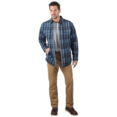 Lone Oak Sherpa-Lined Stretch Flannel Jac-Shirt