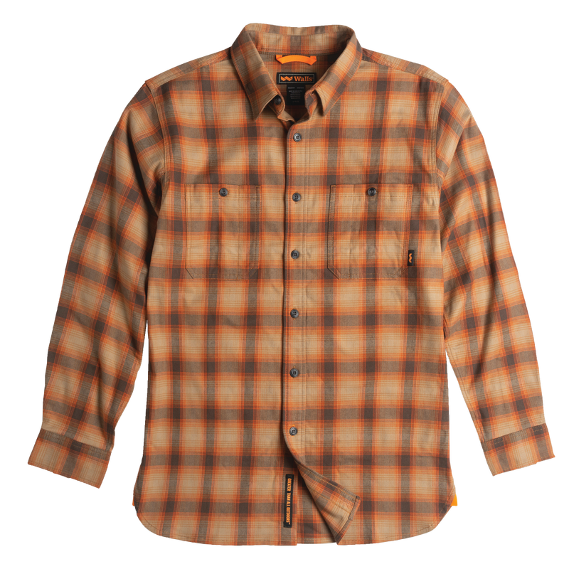 Longhorn Midweight Brushed Flannel Stretch Work Shirt image number 2