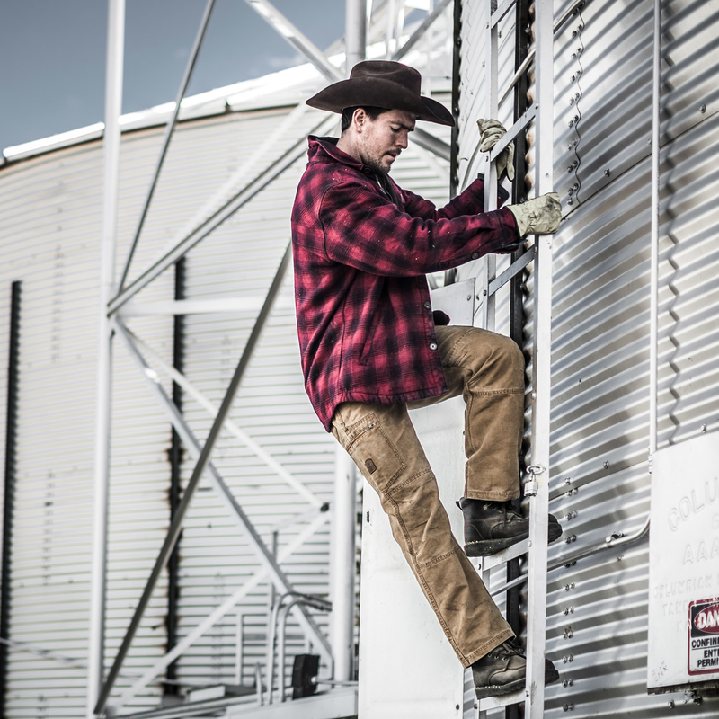 Lone Oak Sherpa-Lined Stretch Flannel Jac-Shirt image number 2