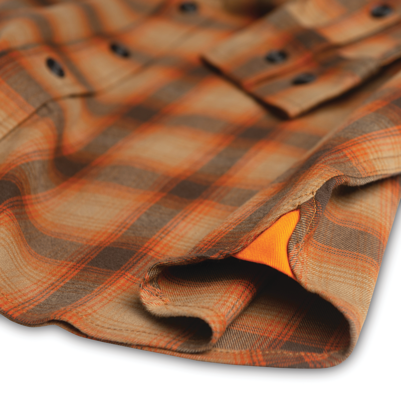 Longhorn Midweight Brushed Flannel Stretch Work Shirt image number 2