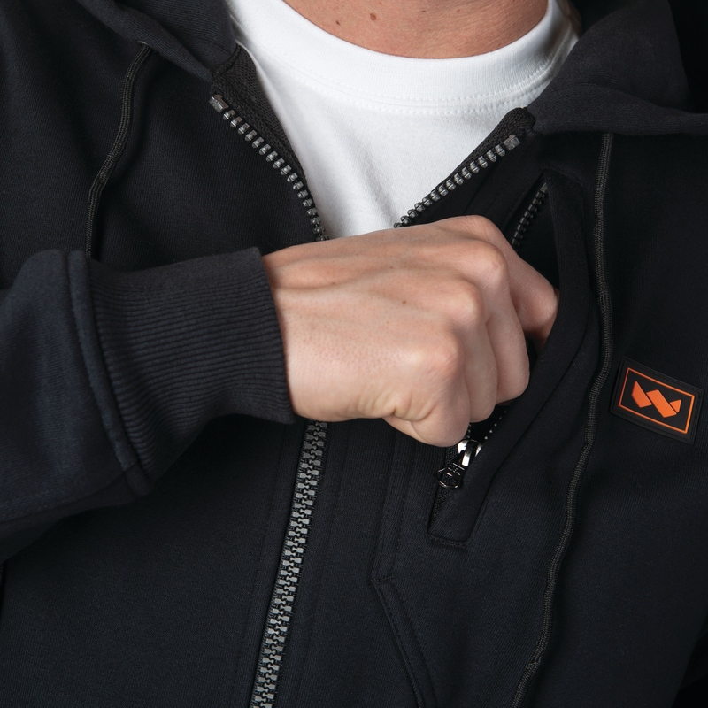 3lb Heavyweight Full Zip DWR Fleece Hoodie image number 2